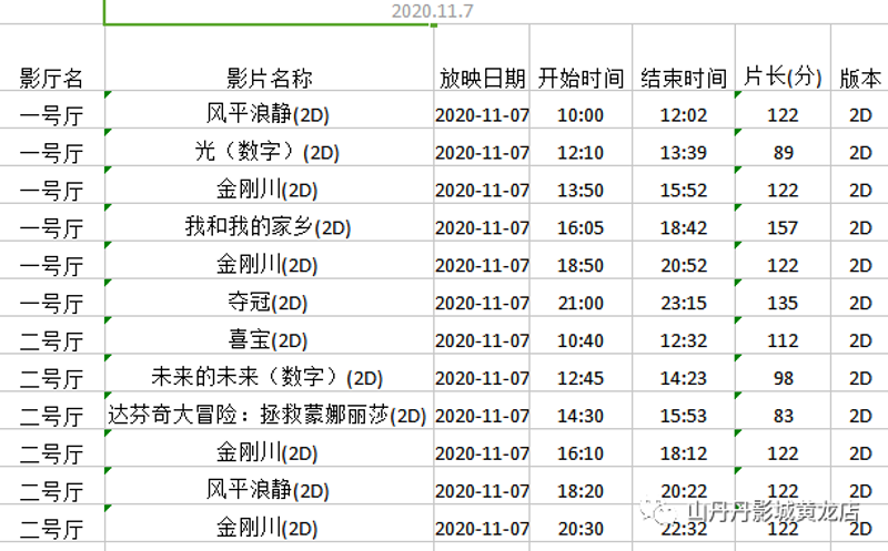 电影排片